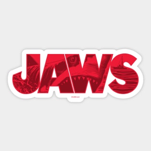 Jaws Logo Circling Orca Graphic Sticker